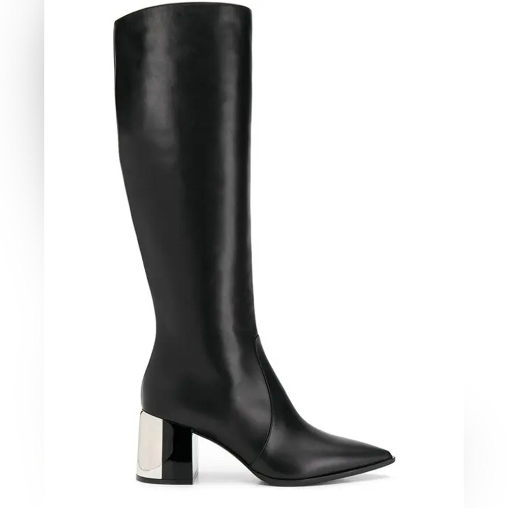 Casadei Metallic Chunky Boots Size 41 /US 11 New